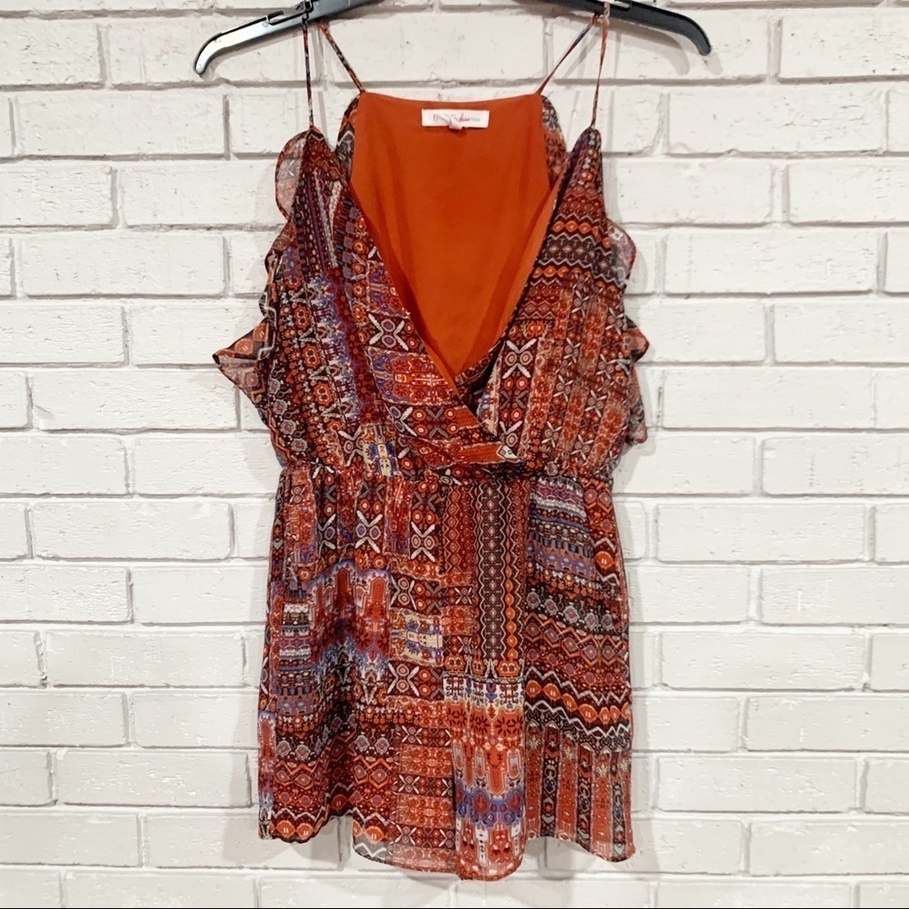 Bcbgeneration Printed Patchwork Boho Romper - image 2